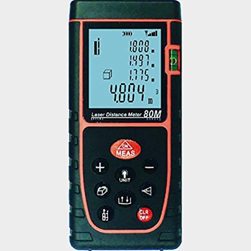 Aoxsen Laser Measure, Digital Distance Meter 40 60 80 100M Handheld Range Finder Laser Tape Measuring Tool Build Angle Ruler Test Tool LCD Display Self Calibration Rangefinder Diastimeter (80M 262FT)
