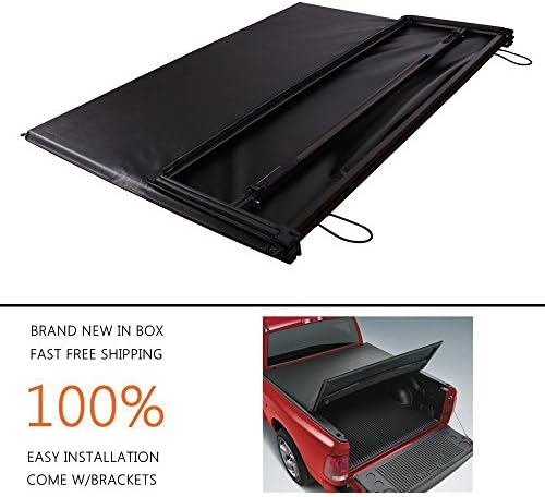 Yumy for 94-03 Chevy S10/Sonoma 96-00 Hombre 6ft Fleetside Bed Soft Tri-Fold Tonneau Cover