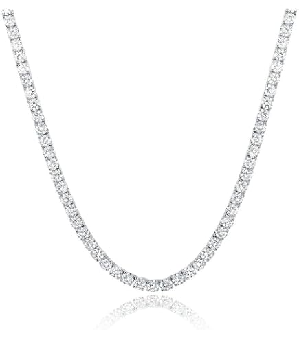 Amazon.com: 18 to 26 Inch 4mm Diamond-Cut Ice Link Chain in
