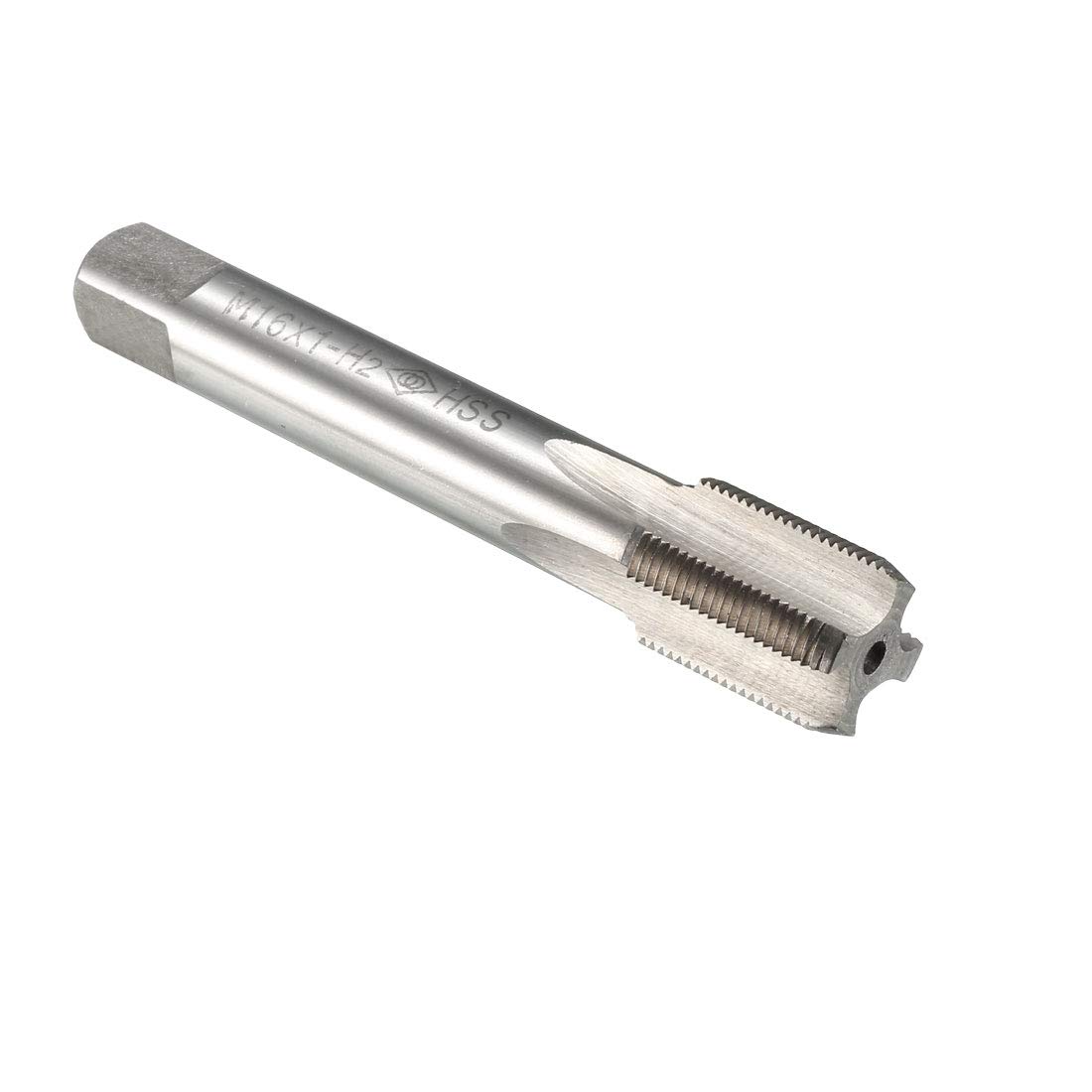sourcing map Metric Machine Tap M16 x 1mm H2 High Speed Steel 4 Straight Flutes Screw Tapping Threading Machinist Repair DIY Tool