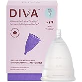 DIVA Cup - Medical Grade Silicone Cup for Period Care - Reusable Menstrual Cup - Up to 12 Hours of Continuous Wear - Model 2