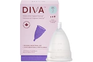 DIVA Cup - Medical Grade Silicone Cup for Period Care - Reusable Menstrual Cup - Up to 12 Hours of Continuous Wear - Model 2 
