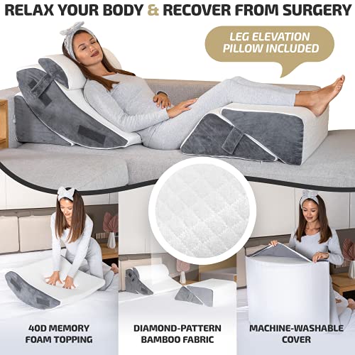 Luxone 5 Pcs Adjustable Relaxing System w/Leg Elevation Pillow