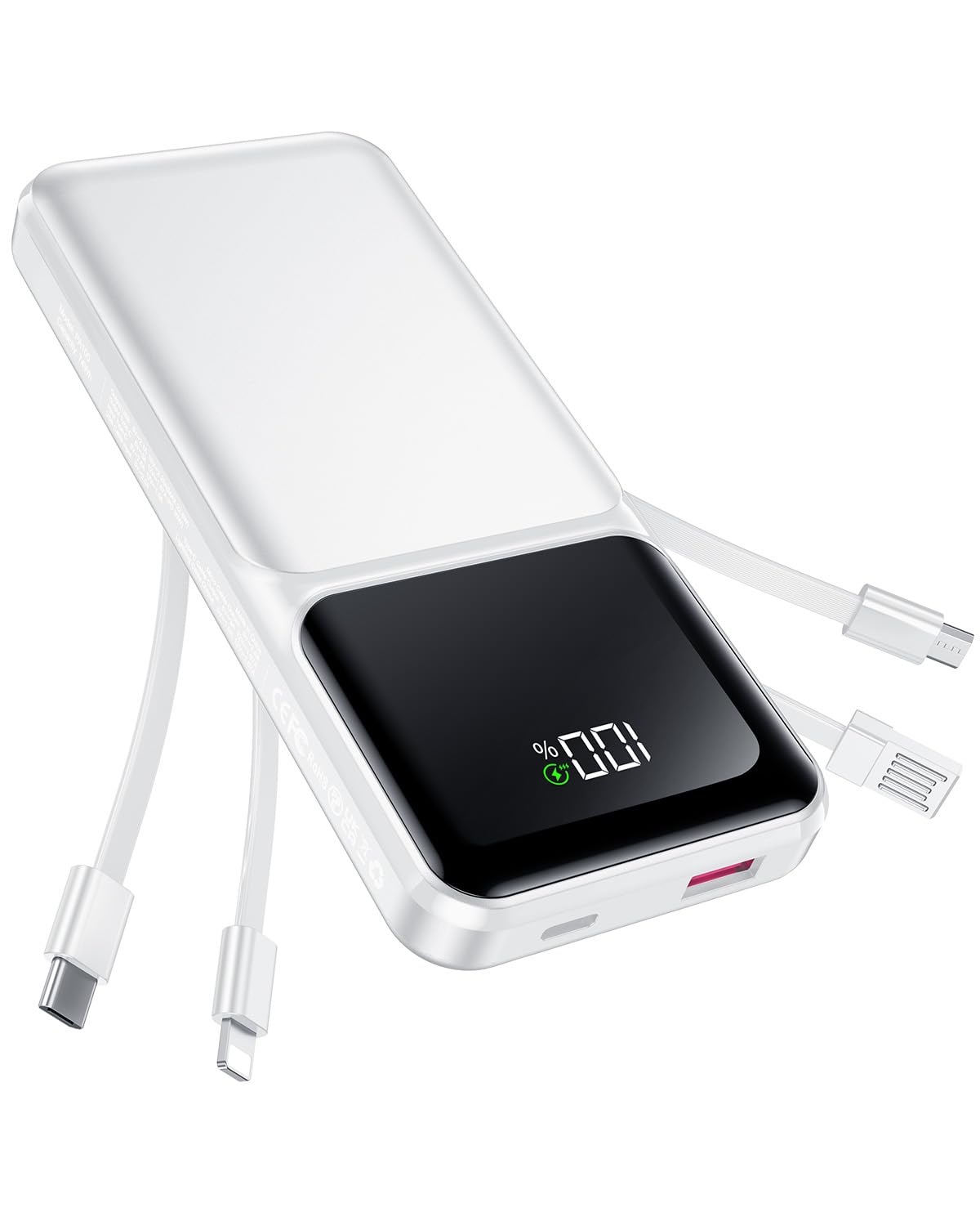 Portable Charger with Built in Cable - 22.5W Fast