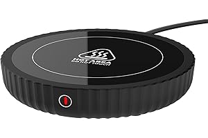 ISUMER Mug Warmer, Coffee Mug Warmer with Three Temperature Settings, Auto Shut Off Coffee Warmer, Mug Warmer for Desk with Large Heating Plate, Easy to Clean Coffee Cup Warmer for Milk,Tea and Chocolate