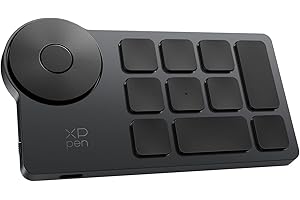 XP-PEN XPPen Mini Keydial ACK05 Wireless Shortcut Keyboard Bluetooth Programmable Express Remote Control with Dial & Customized Express Keys for Drawing Tablet PC MacBook Windows Images Video Editing