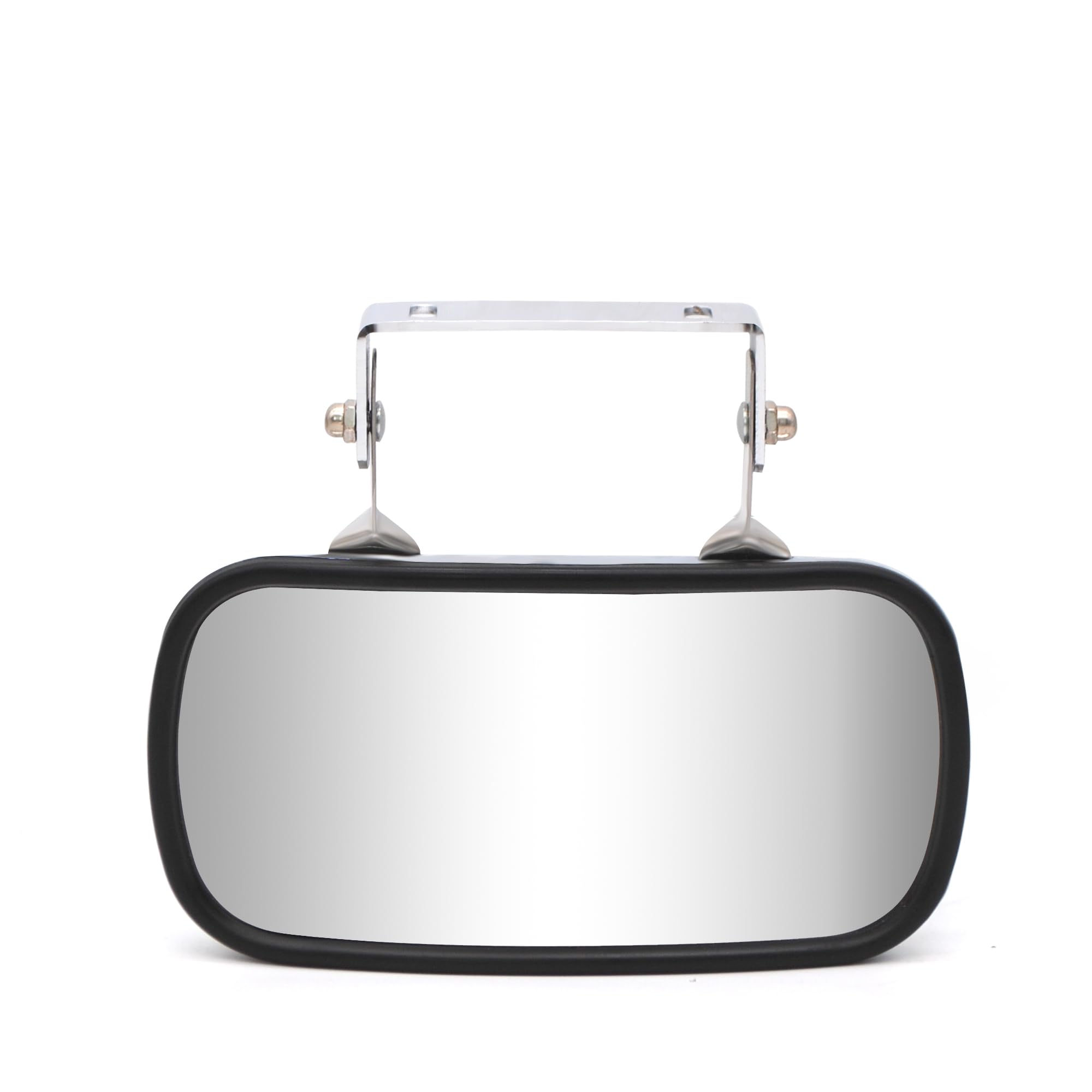Photo 1 of BOOLEE Convex Mirror Stainless Steel Rectangular U-Bracket for Cars Trucks Boats Tractors Forklifts Improves Visibility Rear view and Side Mirror Universal Screw Fixed
