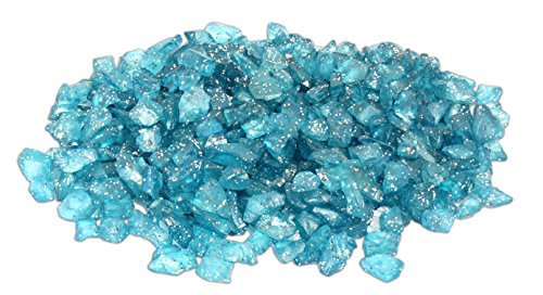 Giftcraft Miniature/Fairy Garden Crushed Aquamarine Glass with Glitter