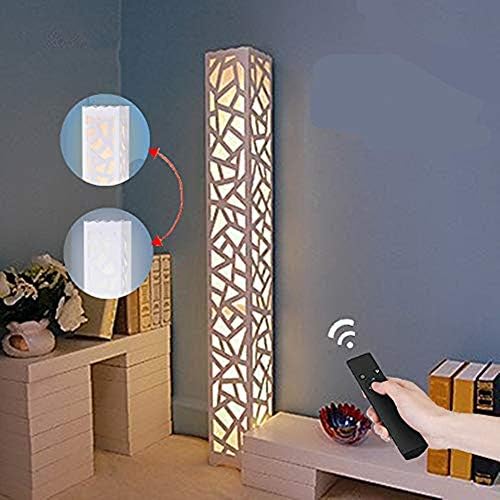 ELINKUME Dimmable LED Floor Lamp White New Upgrade Remote Control Function WPC Material Living Room Lamp Adjustble Color Temperature Bedroom Light Energy Saving Lighting