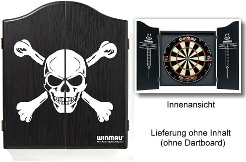 Karella 'Dart Cabinet Winmau Skull Model Real Wood Veneer Effect (Dartboard Not Included)