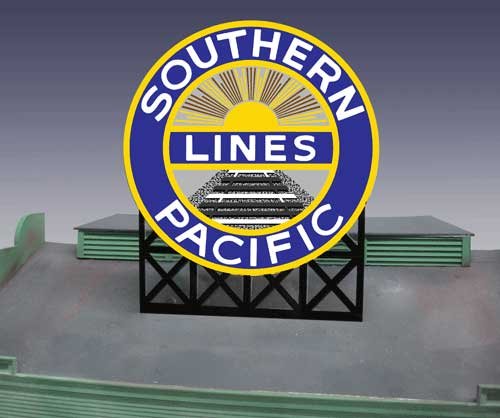 7071 Large Model Southern Pacific RR Animated & Lighted Billboard by Miller Signs