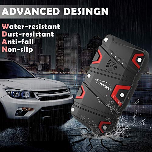 Car Jump Starter, YABER 1200A Peak 16000mAh Car Battery Jump Starter