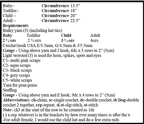 1 Crochet+Pattern+Unicorn+Dinosaur+Toddler