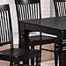 East West Furniture WET-BLK-TL Weston Kitchen Dining Table - a Rectangle Wooden Table Top with Butterfly Leaf & Stylish Legs, 42x60 Inch, Black