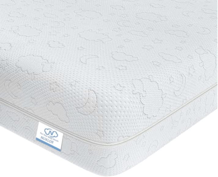 Crib Mattress, Premium Zero Pressure Foam Baby Mattress, NUKLOR Double