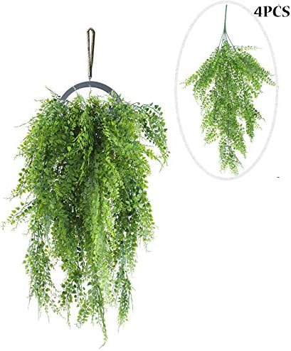 rainbow Store Artificial Plants Vines, 4 Pack 2.7ft Ivy Fake Hanging Plant Plastic Garland Greenery Decor for Wedding Restaurant Wall Indoor Outside Home & Kitchen