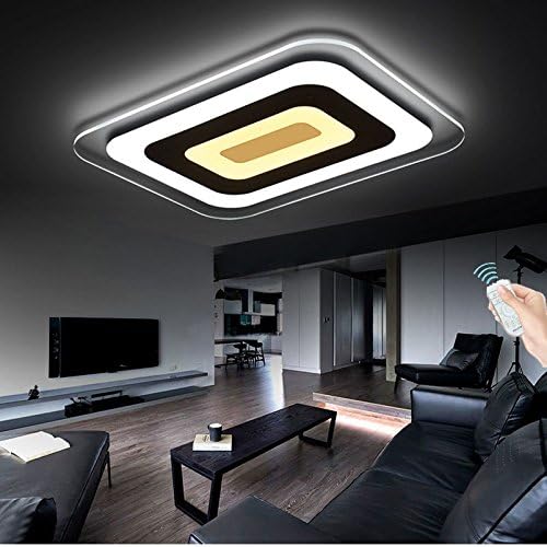 Dimmable Modern Acrylic LED Ceiling Light Decorative Lampshade Ultra-Thin Kitchen Sitting Room Bedroom Lamp (60W 19.719.7 Inch)