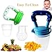 Fresh Food Feeder Pacifier,Feeder baby Fruit Mesh Feeder Teething Toy Silicone Pouches for Toddlers&Kids(2 Pack)
