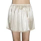 Brinkina Women's Half Slips for Under Dresses Anti-static Elastic Waist Lace Plus Size Long Underskirt