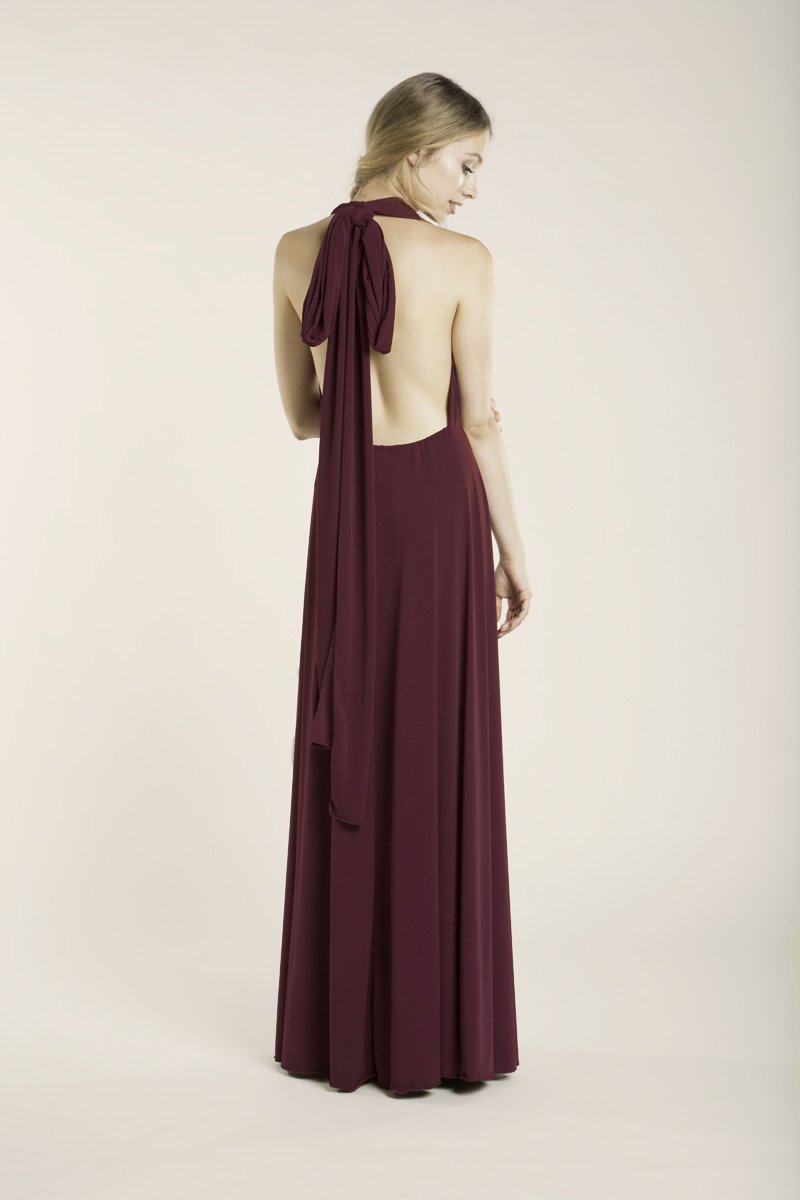 burgundy maxi dress amazon