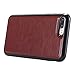 iPhone 8 Plus Case,iPhone 7 Plus Case, Pandawell PU Leather 9 Card Slot Wallet Folio Case with Detachable Magnetic Hard Case for Apple iPhone 8 Plus/iPhone 7 Plus - Brown