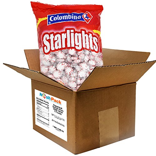 Nosh Pack Peppermint Starlight Mints White Center Individually Wrapped Candy Bulk (5 LB) - Thumbnail 2