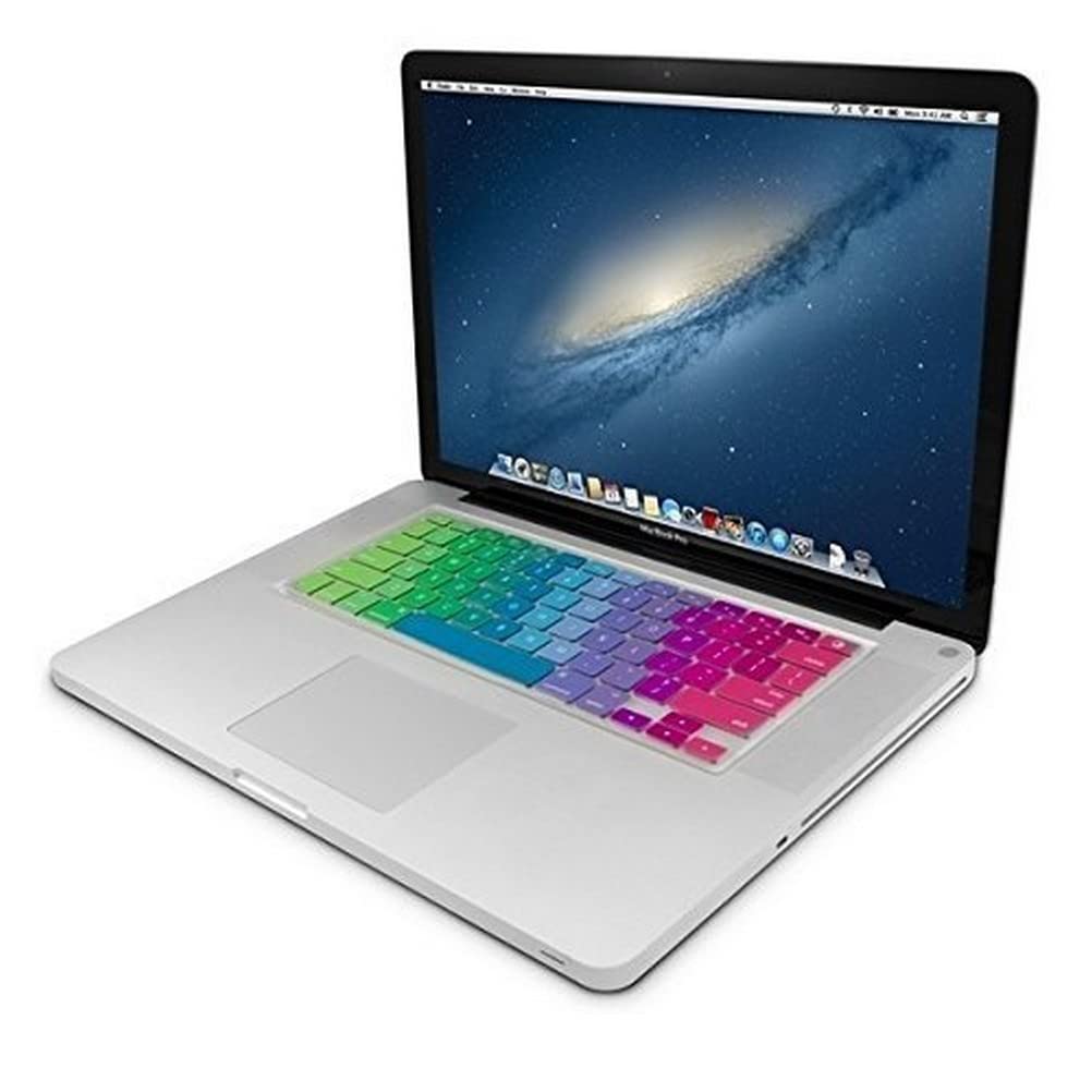 MarBlue MLAPKB1RB-UK | Silicone Keyboard Protector | Accessory For English Keyboard | UK Version | Compatible With Apple MacBook Air/Pro/Retina From 13 '' To 15 '' | Rainbow