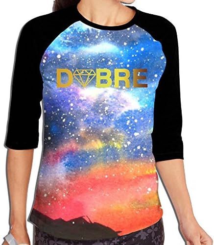 Dobre Brothers Logo Gold Women's 3/4 Sleeve Casual Baseball T-Shirts Raglan T Shirt