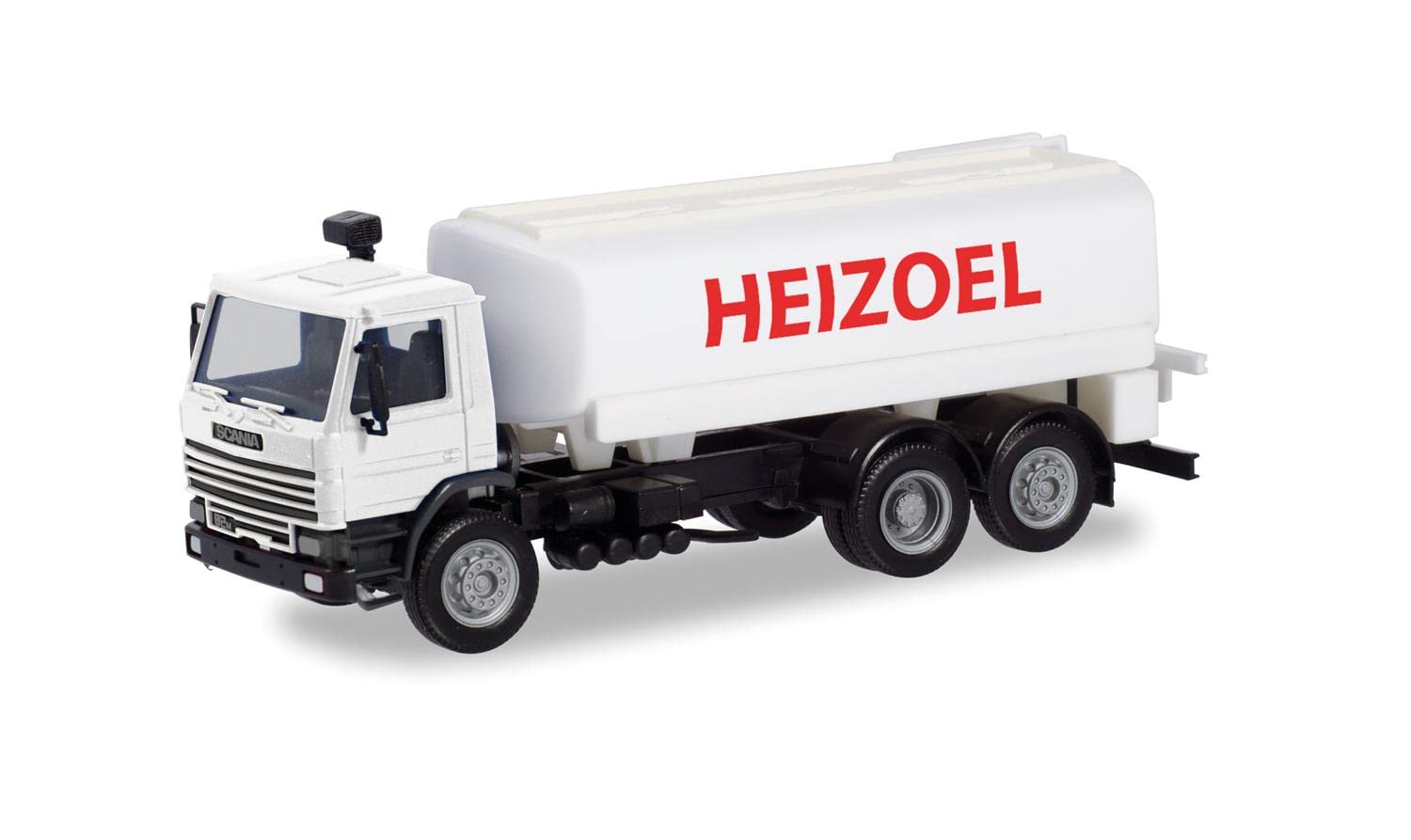 Herpa Basic truck model Scania 112 Truck fuel tank, on a scale of 1:87, plastic miniature, made in Germany, building, entry-level model