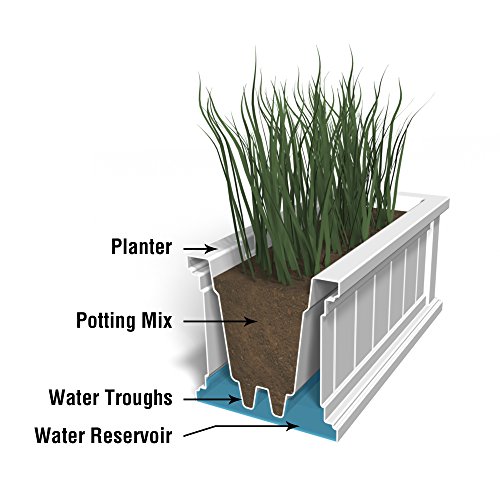 Mayne 4840-B Cape Cod Polyethylene Window Box, 3', Black
