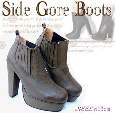 Amazon 秋冬 美脚ヒール13cm 秋コーデにお役立ち サイドゴア ショートブーツ Sc 5409 番号 Ok 38l 注意 商品の内訳は ブラウン Ll のみ Dlg ブーツ ブーティ