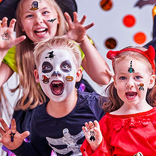 Nice2you 12 Packs Wind Up Toys Assorted Halloween Toys,25 Sheets Temporary Tattoos Skeleton Pumpkin Witch Glow Luminous Stickers for Kids Halloween Party Favors Gifts - Thumbnail 6