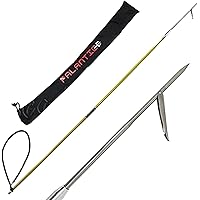 Scuba Choice Hybrid Hawaiian Spearfishing Sling With 9' Pole Spear & Prong Tip - Adjustable 3-Piece Travel Spear (Yellow)