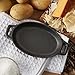 CasaModa Pre-Seasoned Cast Iron Mini Au Gratin Oval Baker, 5.75-Inch-by-3.75-Inch, Small
