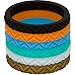 Learn Fit Fun WNDRNG Silicone Wedding Ring For Women Thin and Stackable Silicone Wedding Band (10, 6 Ring Set - Bronze, Pure White, Mint Green, Sky Blue, Aztec Orange, Flat Black)