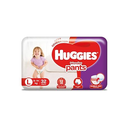 Huggies Wonder Pants Diapers, Large (Pack of 32)