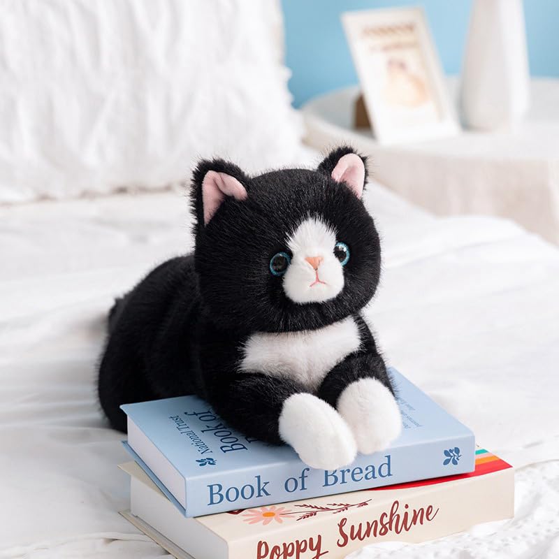 Leahaoe Weighted Cat Stuffed Animal 65cm 2.2kg, Realistic Black Cat Stuffed Animal for Kids and Adutls, Soft Weighted Plush Animal Toy