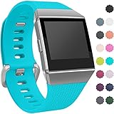Wepro Fitbit Ionic Watch Band, Bands Replacement Sport Strap Accessory for Fitbit Ionic Smartwatch, Buckle, Teal , Large