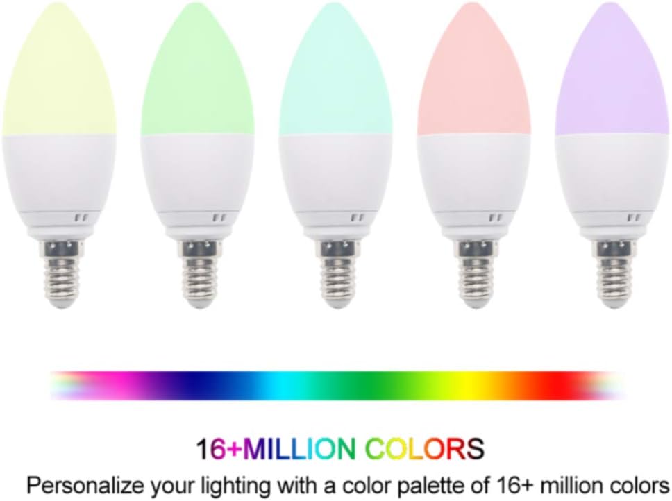 E14 WiFi Smart LED Candle Bulbs, Compatible with Alexa, Google Home and IFTTT - Image 4