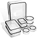 Food Storage Containers with Lids - Airtight Leak Proof Easy Snap Lock...