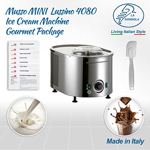 Musso MINI Lussino 4080 Gourmet Ice Cream Maker No Freezer Bowl