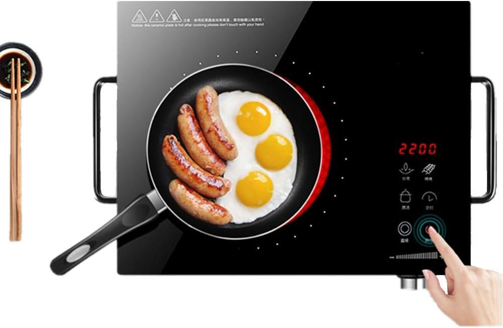 Angela Electric Induction Cooktop, Portable Induction Cooker Cooktop, Touch and Knob Operation, for Cast Iron, Stainless Steel Cookware, for Kitchen Use