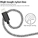 TNSO MFi Certified Phone Cable 5 Pack [3/3/6/6/10FT] Extra Long Nylon Braided USB Charging & Syncing Cord Compatible Phone Charger X/8/8Plus/7/7Plus/6S/6S Plus/SE/Pad/Nan More(Black and White)
