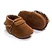 LiveBox Infant Baby Girls' Moccasins Soft Sole Tassels Prewalker Anti-Slip Toddler Shoes (M: 6~12 months, Tan)