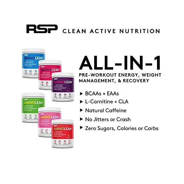 RSP NUTRITION AminoLean Pre Workout Powder, Amino Energy & Weight Management with BCAA Amino