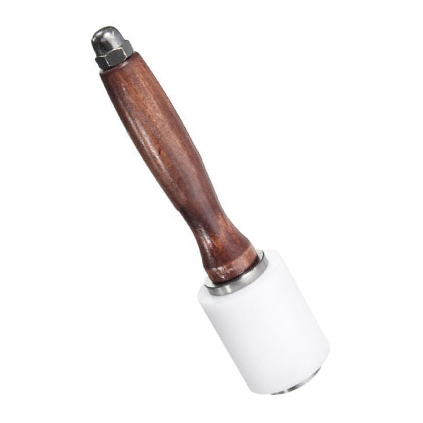 Ejoyous Straight Head Mallet Wood Handle with Solid Nylon Wood Sculpting Hammer, DIY Leather Punch Hammer Leather Wood Crafting Carving Wood Nylon Hammer for Leather Wood Art Carving Process