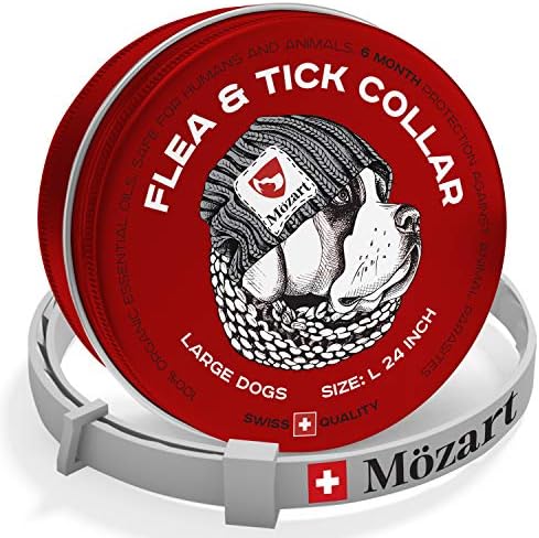 MASOLD Dog Flea and Tick Control Collar - 12 Months Flea and Tick Control for Dogs - Natural, Herbal, Non-Toxic Dog Flea Treatment - Waterproof Protection and Adjustable Best Flea Collar for Dogs