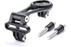 Cestbon Out Front Mount Compatible with Garmin Edge Wahoo Elemnt Bryton Stages Hammerhead Adjustable Combo Mount for Double Gopro