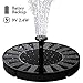 lailme Solar Fountain,Solar Powered Fountain Pump for Bird Bath, New Model Solar Water Fountain Pump 9V 2.4W with Battery Back,4 Different Spray Pattern Heads for Pool, Garden, Pond, Fish