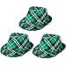 SATINIOR 3 Pieces St. Patrick's Day Hat Green Plaid Hat Green Irish Hat for Party Costume Accessory